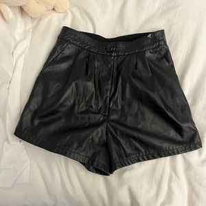 Princess Polly faux leather shorts